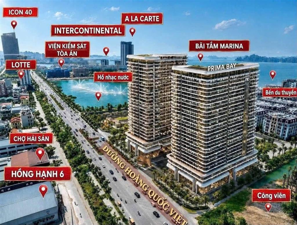 Siêu hiếm căn 2pn giá chỉ 2,5 tỷ view biển tầng trung prima bay