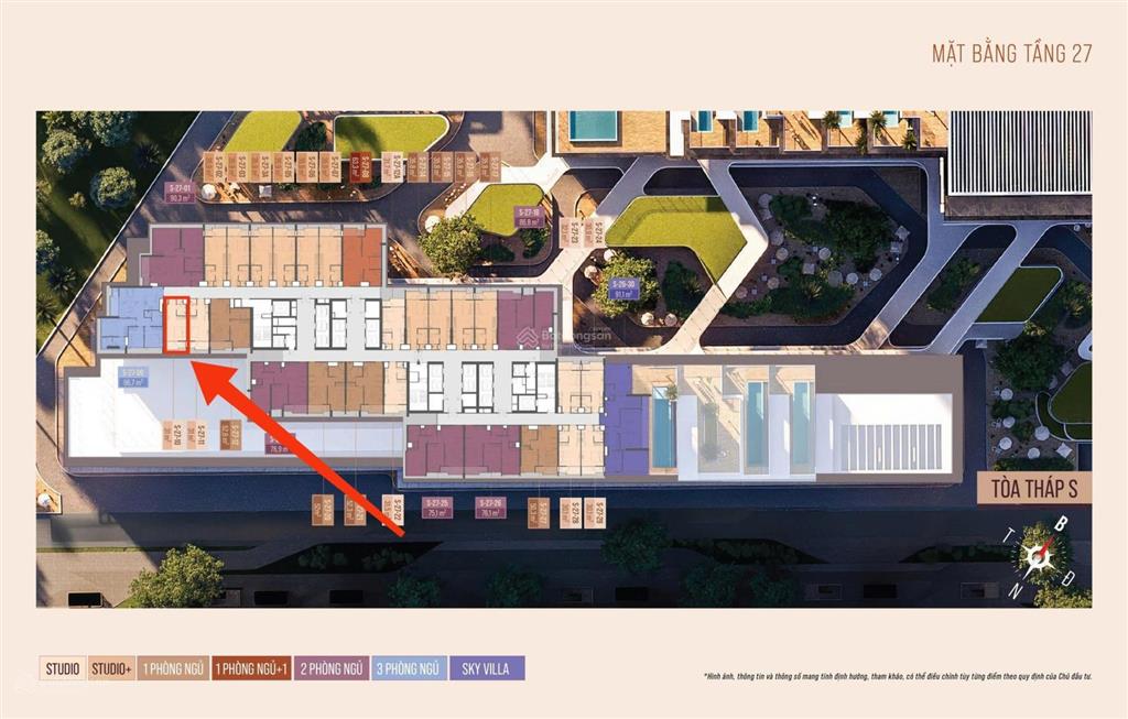 Chính chủ cần bán gấp studio s.27.10 đông nam đẹp nhất tòa s aria bay hạ long