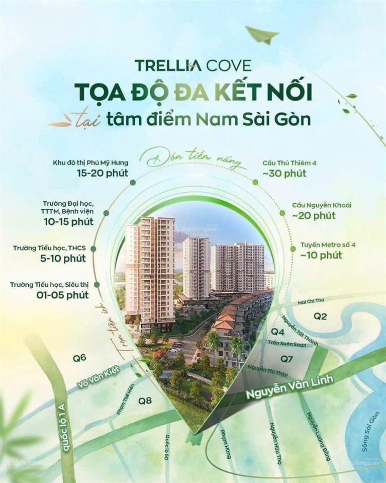 Bán căn hộ 2pn 2wc trellia cove  mizuki park view kênh đào đông nam