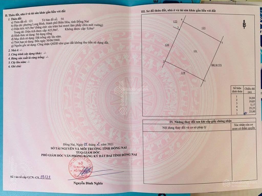 Bán đất tại tân cang, 1,1 tỷ, 625.9m2, chính chủ uy tín
