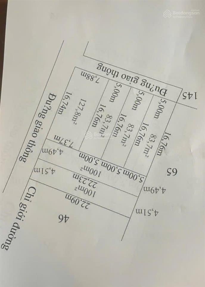 Cần bán 83m2 đất thổ cư (5mx16.6m) mặt tiền hẻm xe hơi ấp 2/5 long hậu xây dựng tự do giá 1ty450