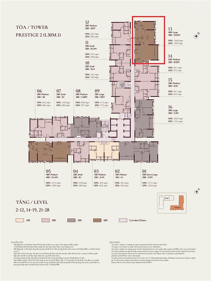 Siêu phẩm 4pn 136m2 tòa p2 lumi hà nội đại lộ thăng long nam từ liêm giá 12.62 tỷ 0936 041 ***