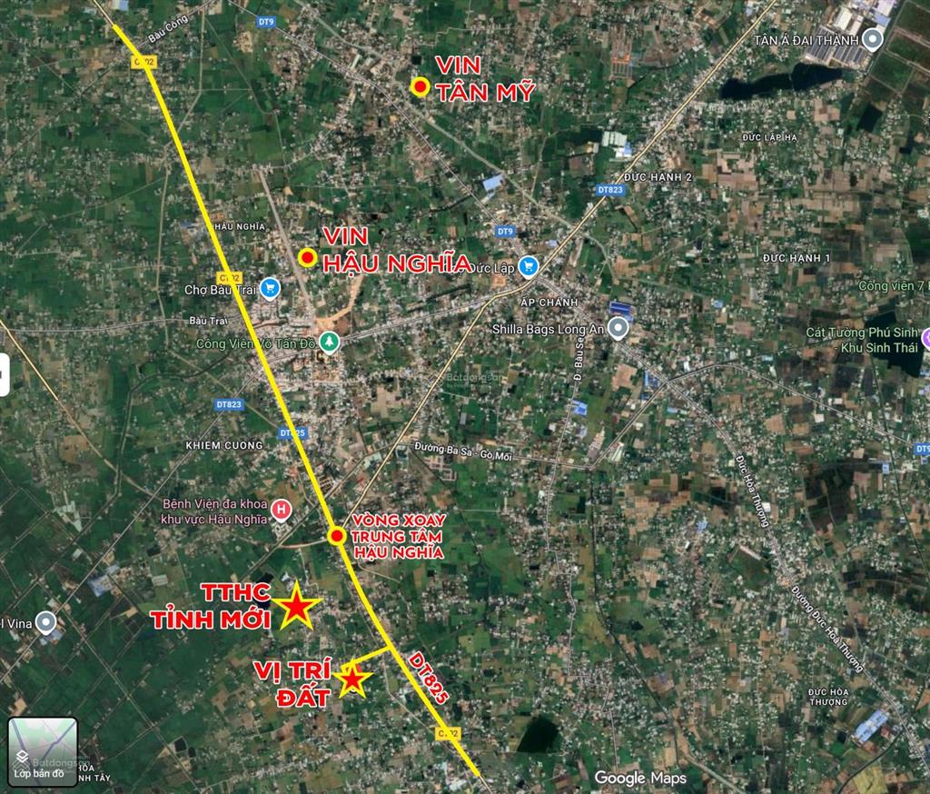 Lô góc 2 mặt tiền 700m full thổ, gần tthc mới tỉnh tây ninh, kế n2  vòng xoay hậu nghĩa