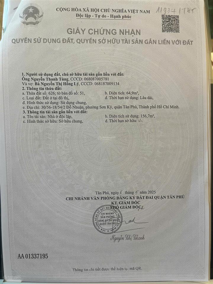 Bán nhà riêng diện tích 64,9 m2