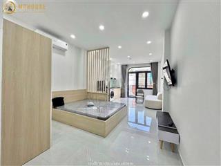 Căn hộ 43m2 ngay trung tâm bình thạnh, full nội thất, mới 100%, cửa sổ lớn máy giặt riêng.