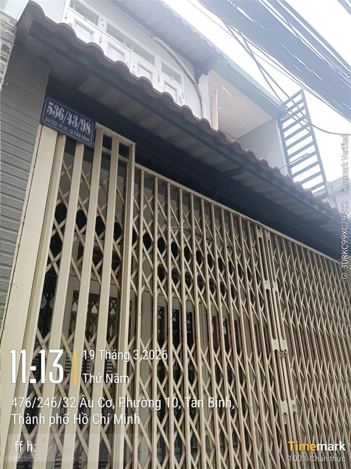 Hẻm xe hơi âu cơ phường 10 tân bình dt 4.5x8m (2tầng) nhà còn mới đẹp. giá 4,5 tỷ thương lượng