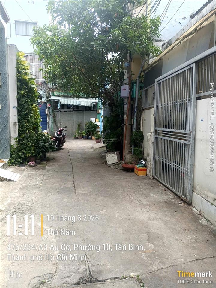 536// âu cơ phường 10 tân bình hẻm ôtô nhỏ dt 5x 12.5m. 1 trệt 1 lửng