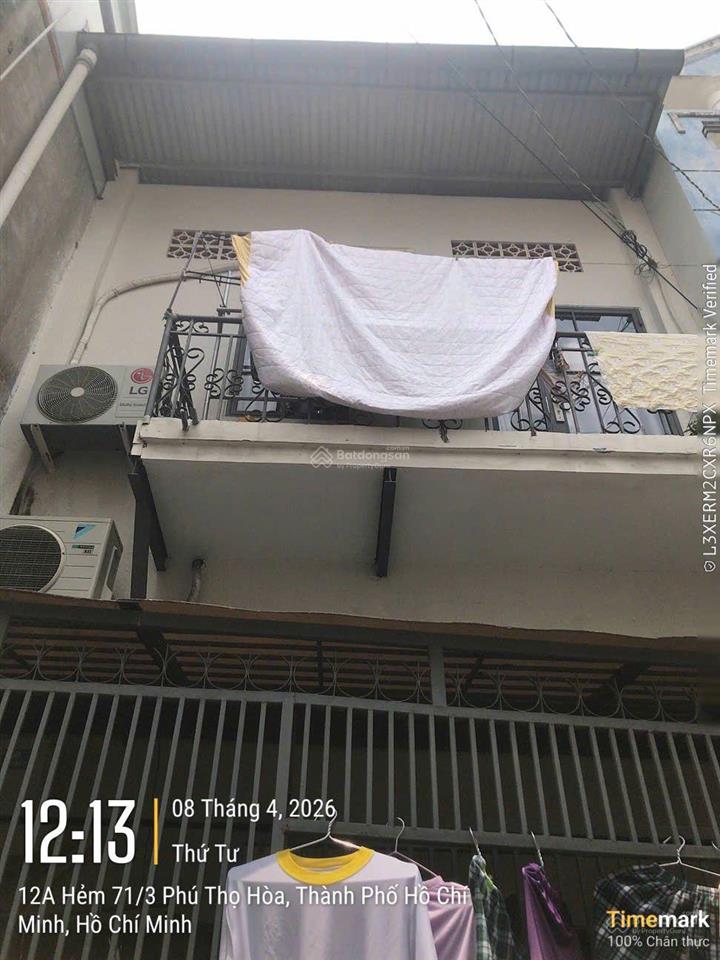 Hẻm ô tô phú thọ hòa, quận tân phú. đt 4.5 x 7m (2 lầu), 2 phòng ngủ, 2 wc