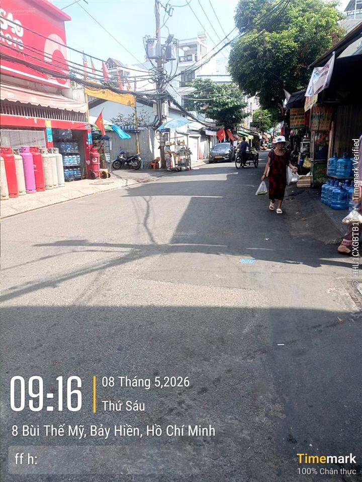 Mặt tiền kinh doanh. bùi thế mỹ phường 10 tân bình dt 5.2x13m. kết cấu 1 trệt 1 lầu + 4 phòng 3 wc