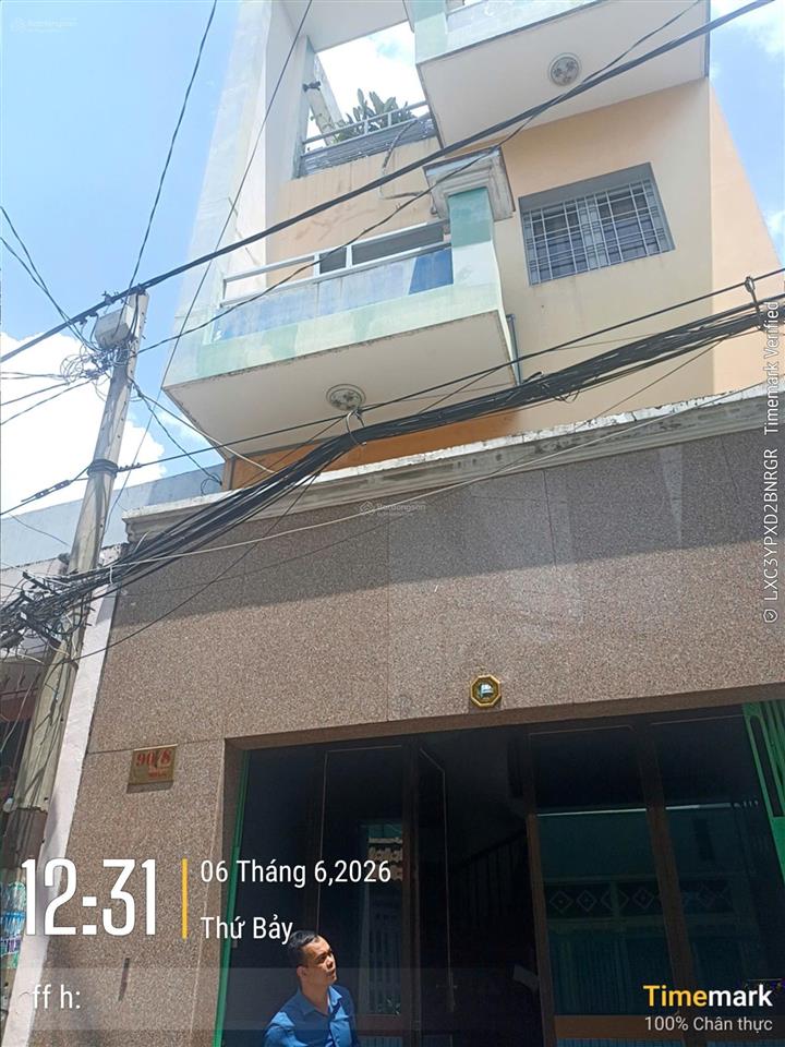 Hồng lạc phường 11 tân bình dt 57.9m2 xe 13(kết cấu 1 trệt 2 sân thượng đúc btct kiên)