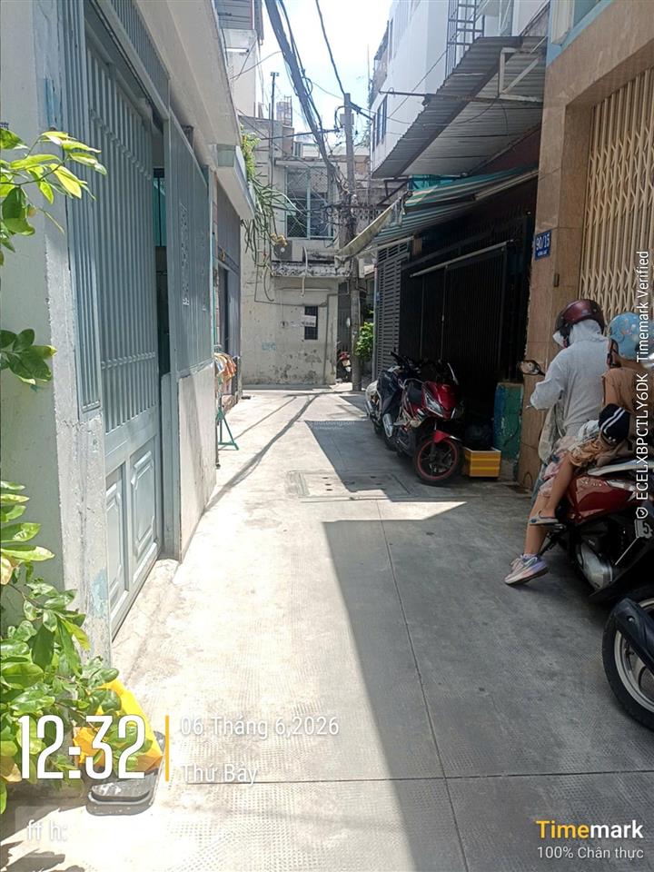 Hồng lạc phường 11 tân bình dt 57.9m2 xe 13(kết cấu 1 trệt 2 sân thượng đúc btct kiên)