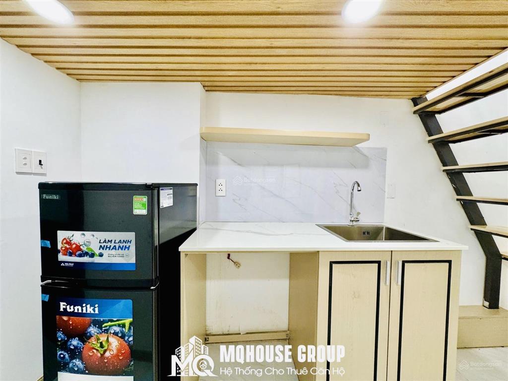 Cho thuê duplex mới xây gần phan văn trị, nơ trang long full nt thang máy hầm xe