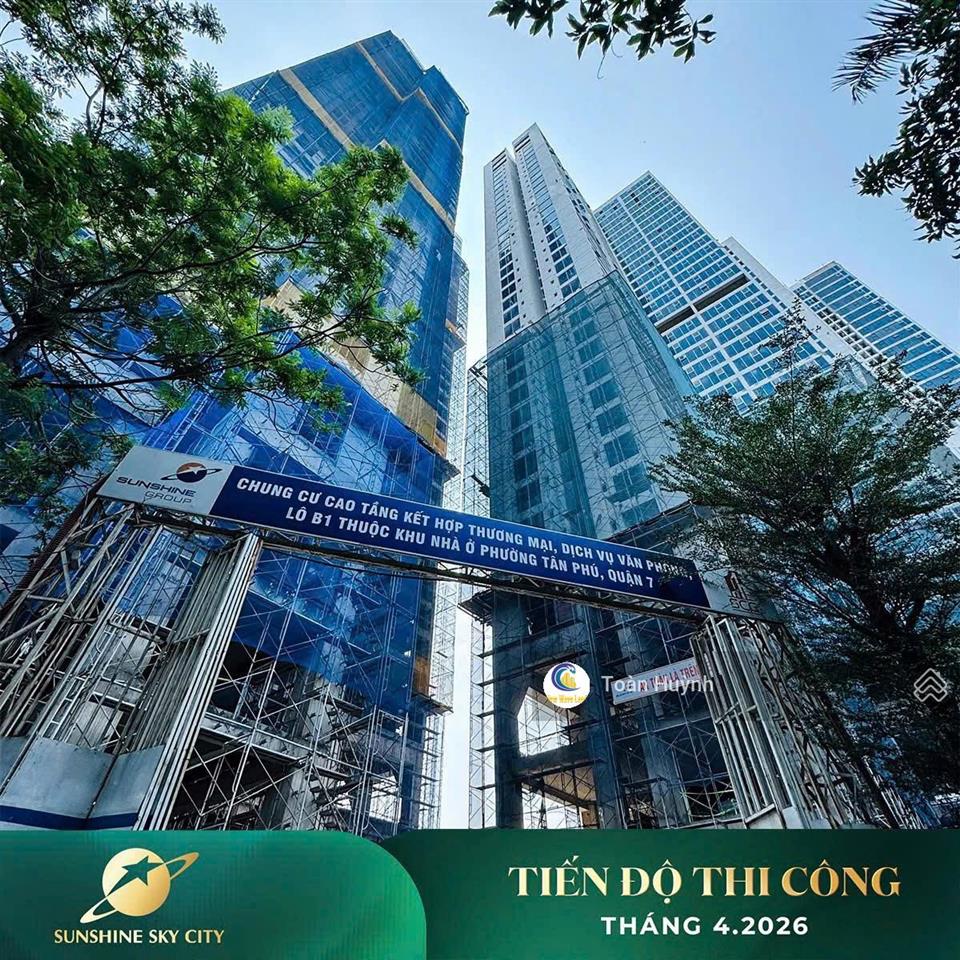 Bán căn hộ 2pn sunshine sky city quận 7, 78m2, view phú mỹ hưng, giá 6.5 tỷ