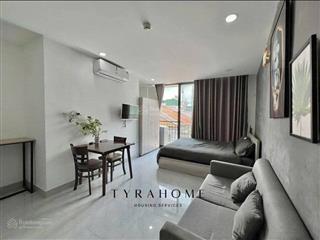 Cho thuê căn hộ studio 40m2 ban công full nội thất máy giặt riêng tòa nhà thang máy hầm xe siêu hot