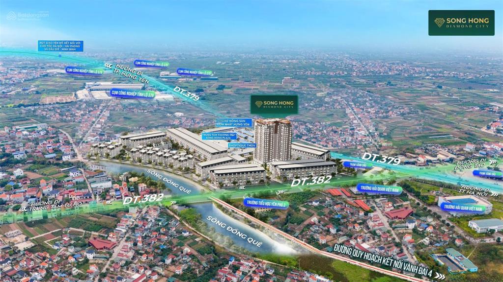 Chiết khấu hơn 1 tỷ đồng cho 5 khách hàng đầu tiên mua dự án sông hồng diamond city hưng yên.