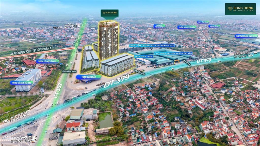 Chiết khấu hơn 1 tỷ đồng cho 5 khách hàng đầu tiên mua dự án sông hồng diamond city hưng yên.