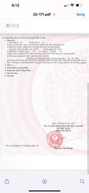 Lô đất 3 mặt tiền cực đẹp xã thừa đức, cẩm mỹ, đồng nai