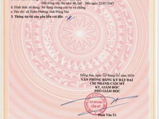 Ngộp nặng lô đất full thổ cư xã thừa đức, cẩm mỹ