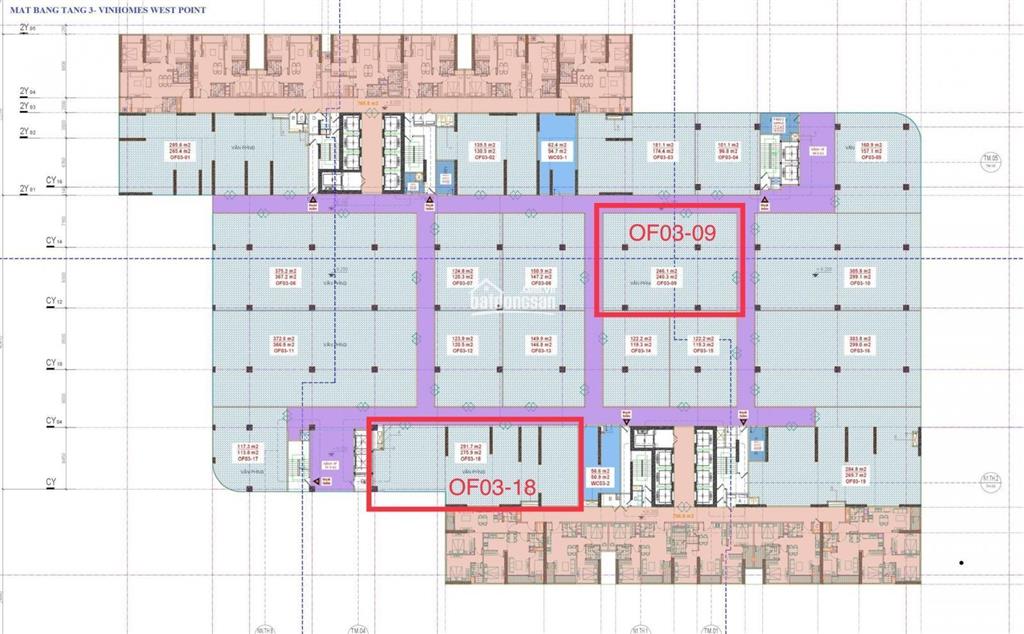 Chính chủ cho thuê sàn thương mại hạng a dự án vinhomes west point  phạm hùng. giá 230 nghìn/m2