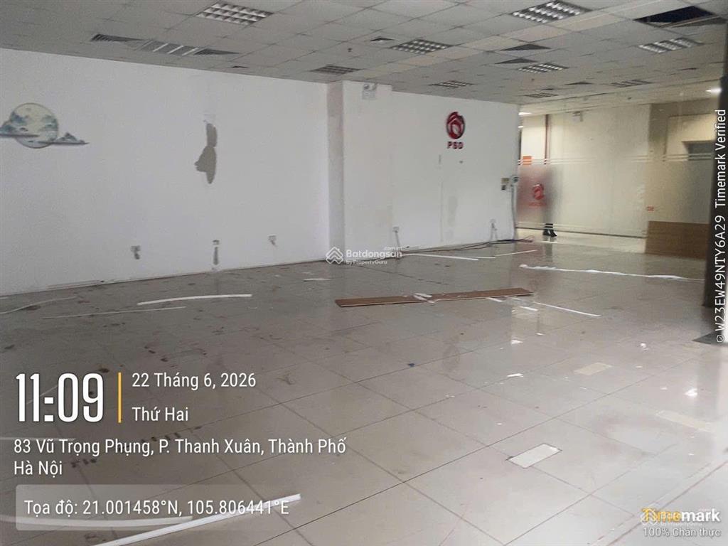 Bql tòa nhà hapulico complex  thanh xuân cho thuê sàn văn phòng diện tích 500m² có cắt