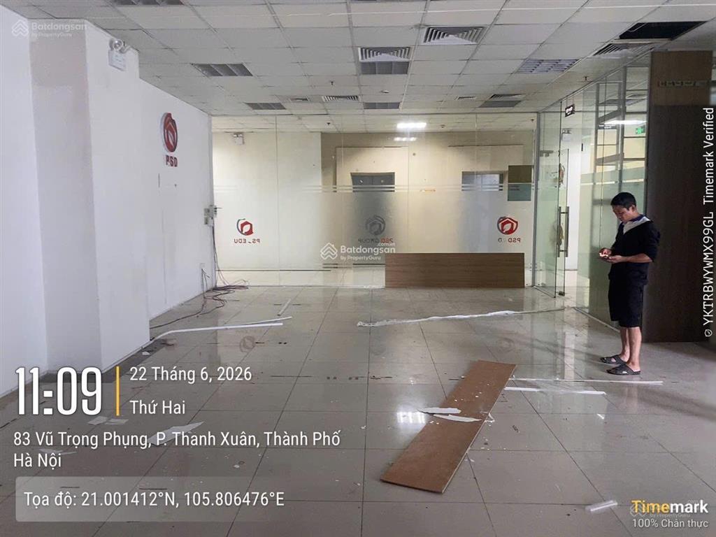 Bql tòa nhà hapulico complex  thanh xuân cho thuê sàn văn phòng diện tích 500m² có cắt