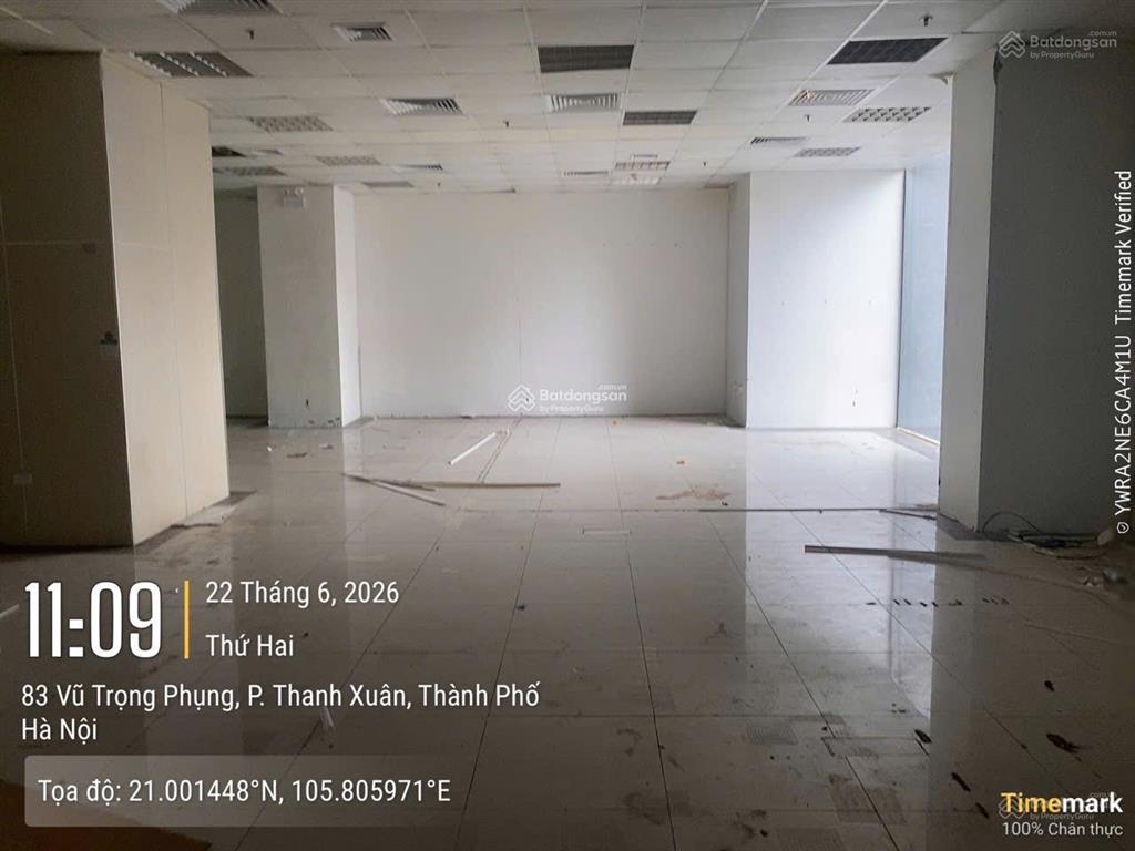 Bql tòa nhà hapulico complex  thanh xuân cho thuê sàn văn phòng diện tích 500m² có cắt