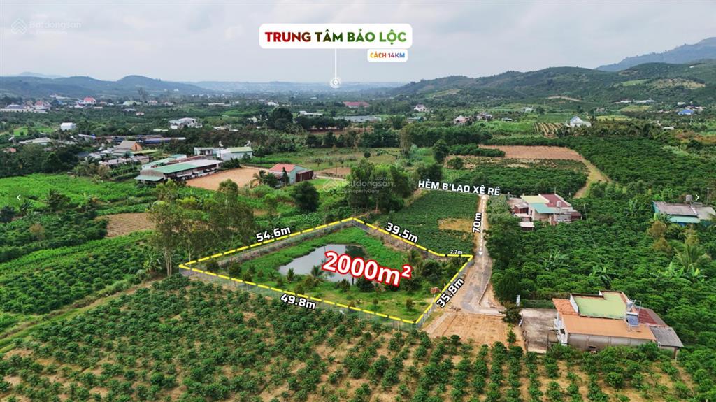 2 sào đất gần đường b'lao xê rê phường 3 bảo lộc chỉ 1.2 tỷ