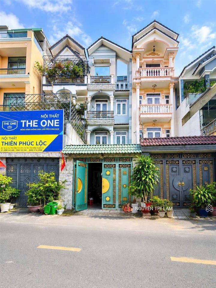 Mặt tiền tân thới hiệp 13 đường nhựa 10m nở hậu 4 tầng nhỉnh #7txx
