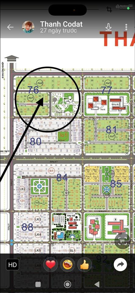 Bán đất nền dự án tại tờ 76 thửa 52 dự án hud, 13 triệu / m2, 300m2 giá thương lượng.