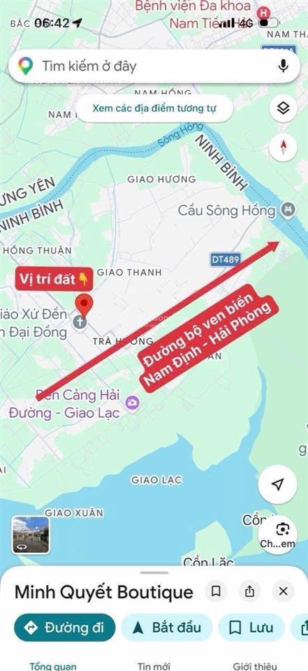 Bán đất khu đấu giá cho dân làm nhà ở xã giao minh, 100m2, đông nam, mặt đường đôi, chỉ 2,3 tỷ
