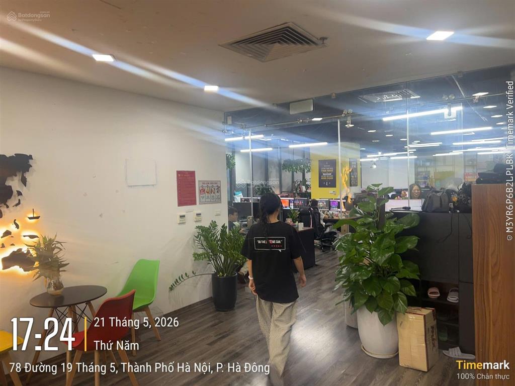 Bql cho thuê văn phòng new skyline 120m2 setup sẵn phòng ban