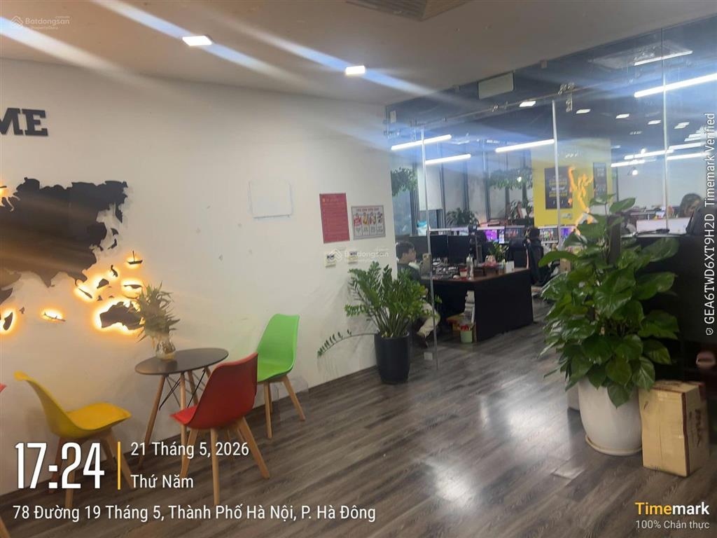 Bql cho thuê văn phòng new skyline 120m2 setup sẵn phòng ban