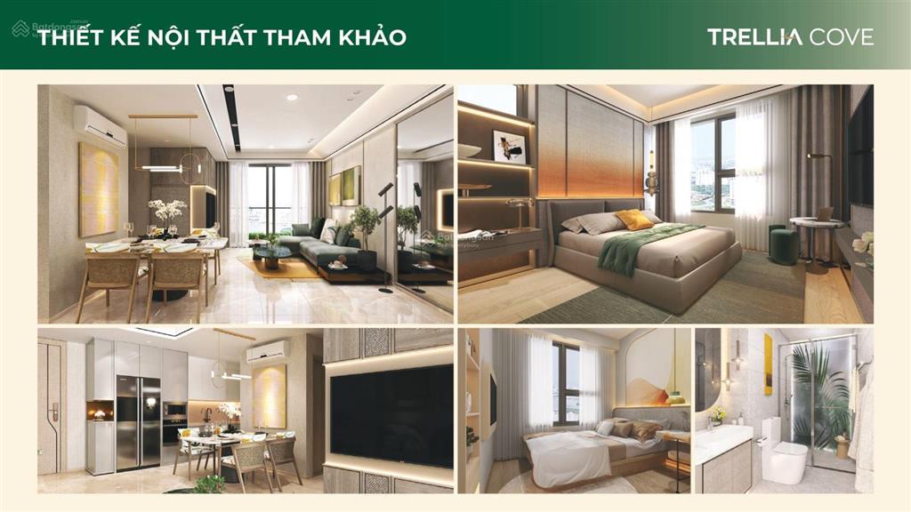 Căn hộ trellia cove 2pn1wc, giỏ hàng trực tiếp chủ đầu tư, tầng đẹp, gía tốt, ưu đãi khủng cuối năm
