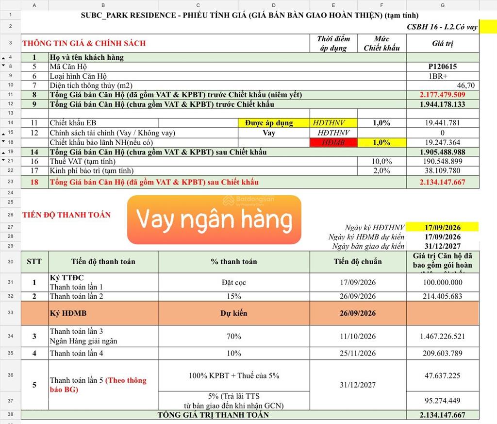 Căn hộ full nội thất giá 1,8 tỷ view công viên nước, ngắm pháo hoa tuyệt đỉnh 0865 286 ***