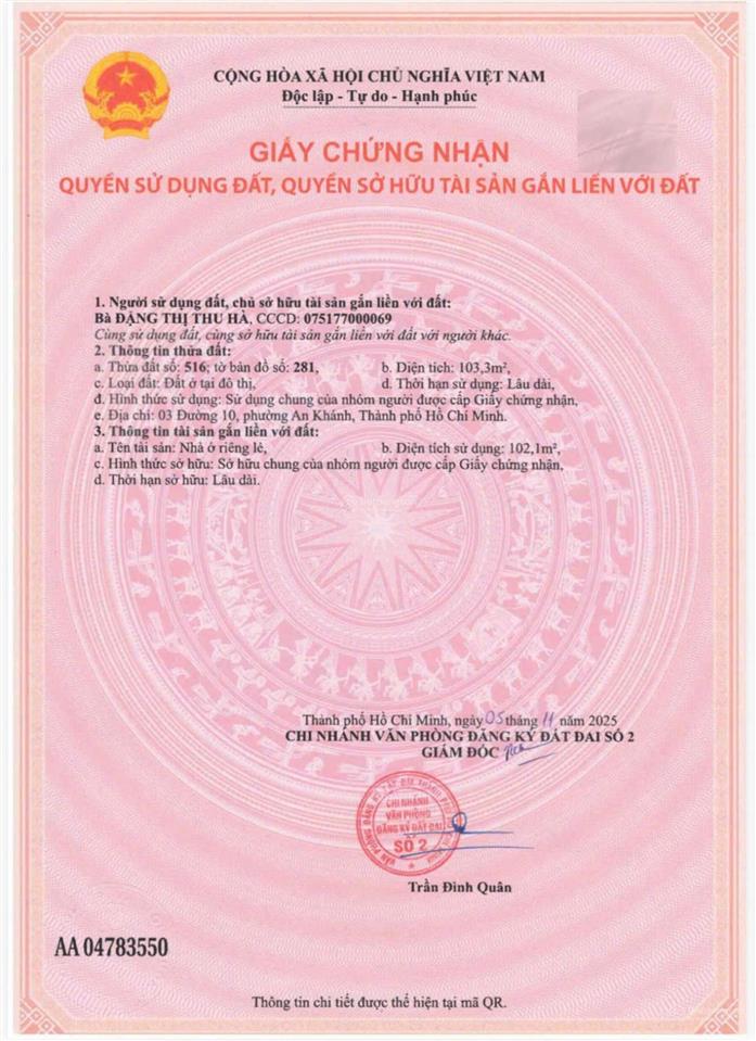 Bán nhà mặt tiền 3 đường số 10, an khánh (the vista)  dt 4,17 x 25m  giá 19 tỷ