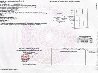 Mặt tiền 33 đặng thùy trâm, 5m x 21m  phường 13 bình thạnh, giá chỉ ~266 triệu/m2