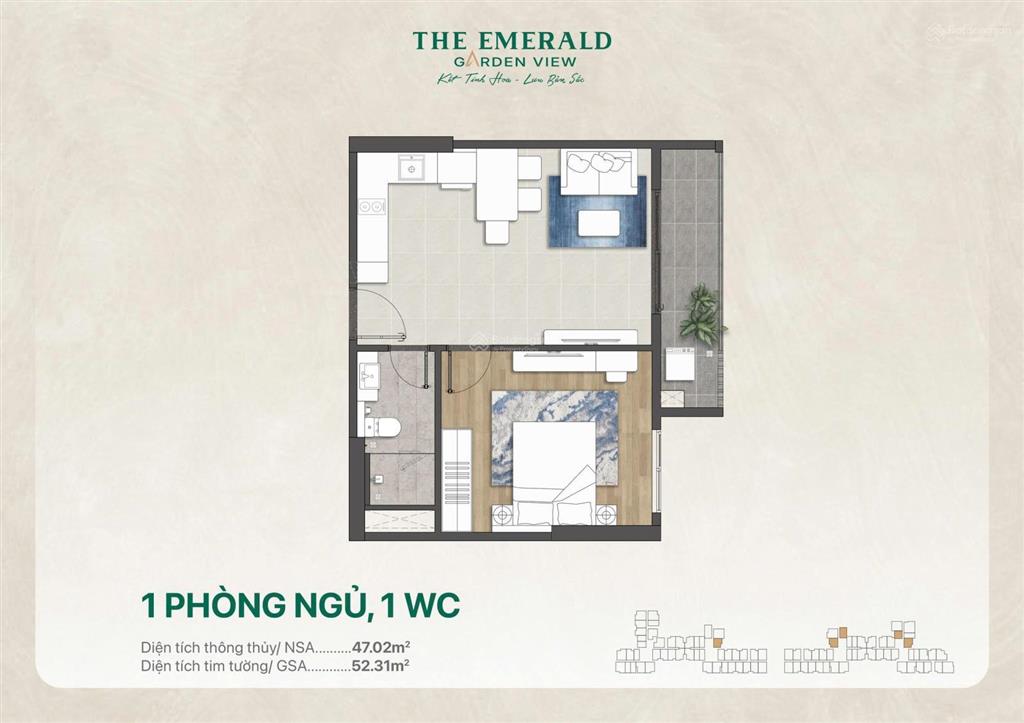 Giỏ hàng đẹp the emerald garden view, giá bán 36 triệu/m2, thanh toán chỉ 9 triệu đồng/tháng