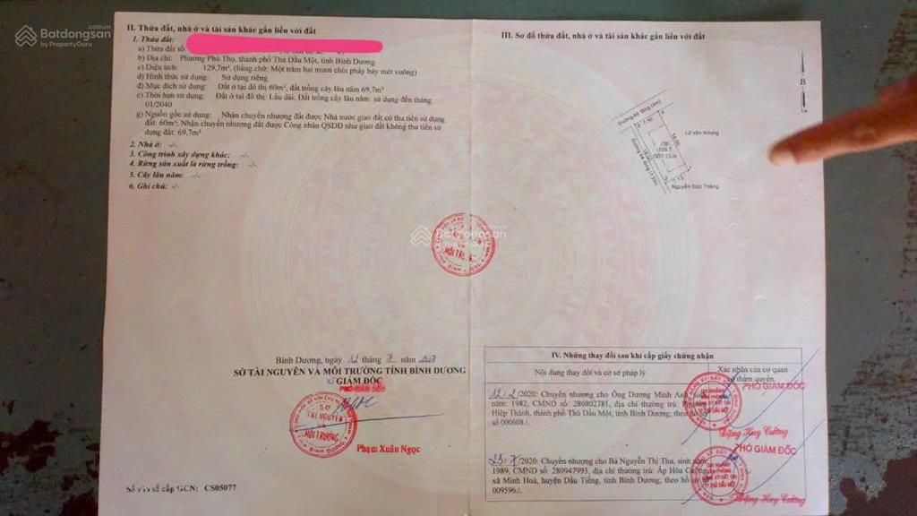 Cần bán gấp lô đất đẹp 2 mặt tiền tại đường lê hồng phong, phú hoà, tp thủ dầu một, bình dương