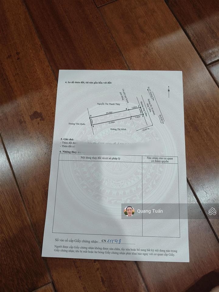 Bán lô đất siêu đẹp mặt đường chợ bứa