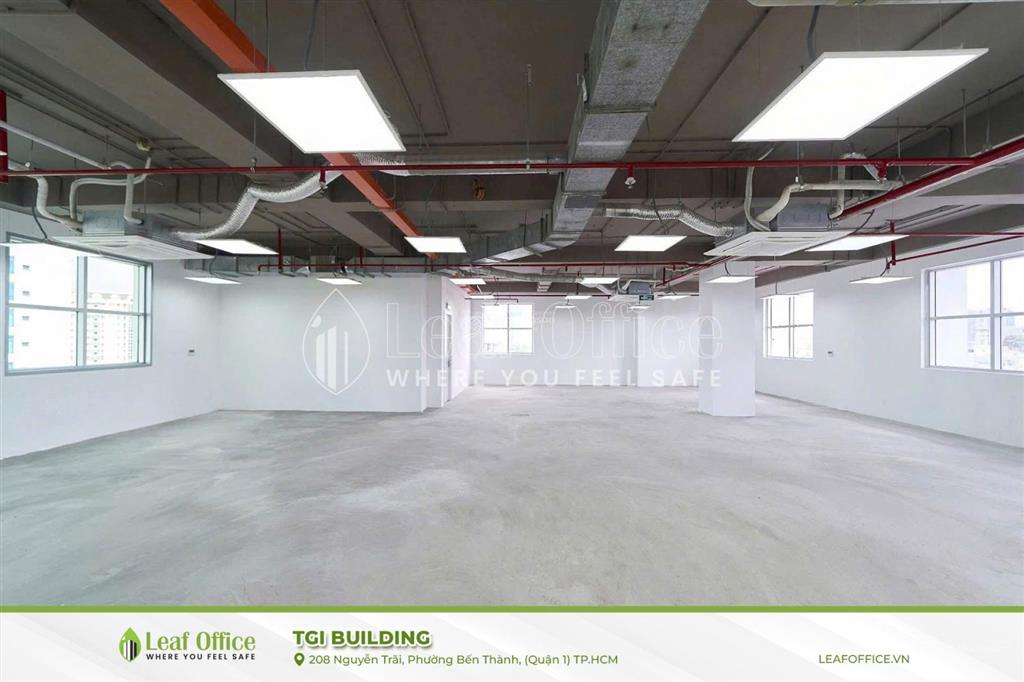 Cho thuê văn phòng tòa nhà tgi building nguyễn trãi, quận 1 / giá tốt, uy tín 2025 345m2