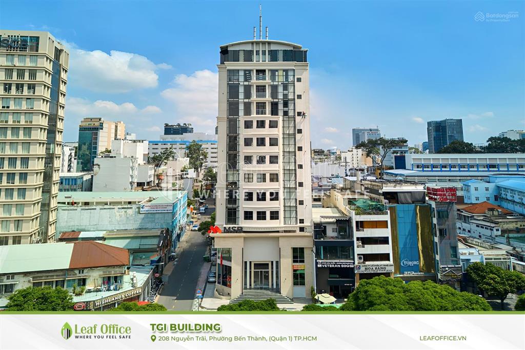 Cho thuê văn phòng tòa nhà tgi building nguyễn trãi, quận 1 / giá tốt, uy tín 2025 345m2