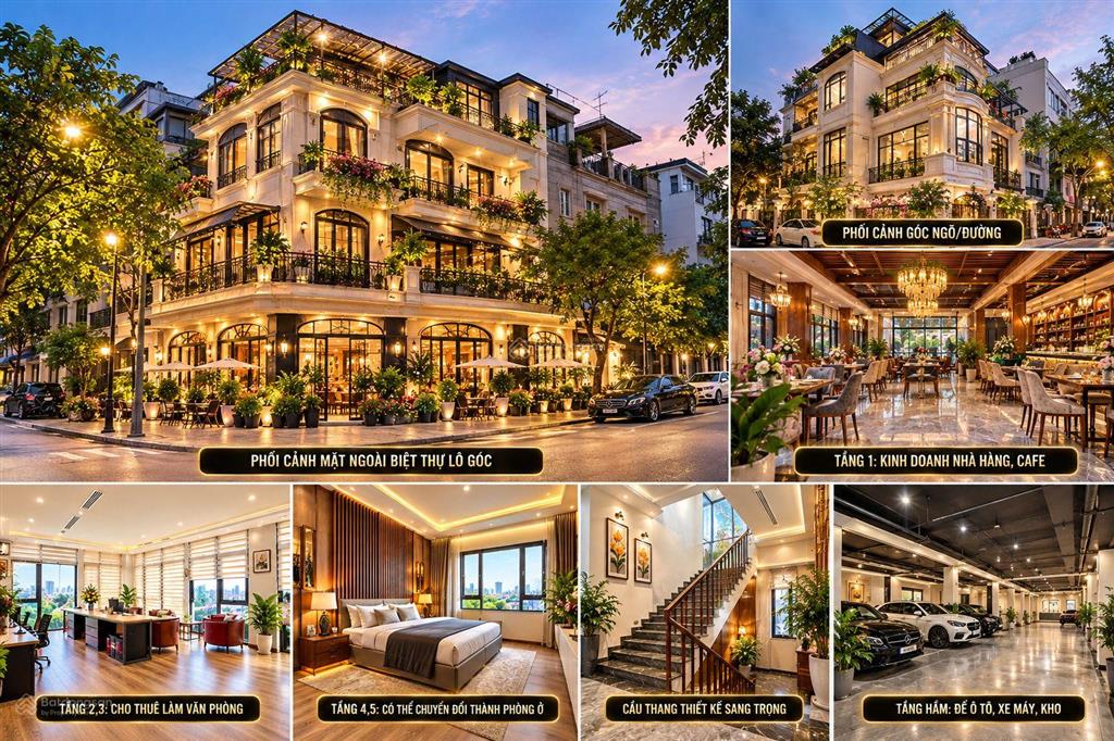 Biệt thự lô góc trần kim xuyến cầu giấy 263,8m mt 18m 158 tỷ