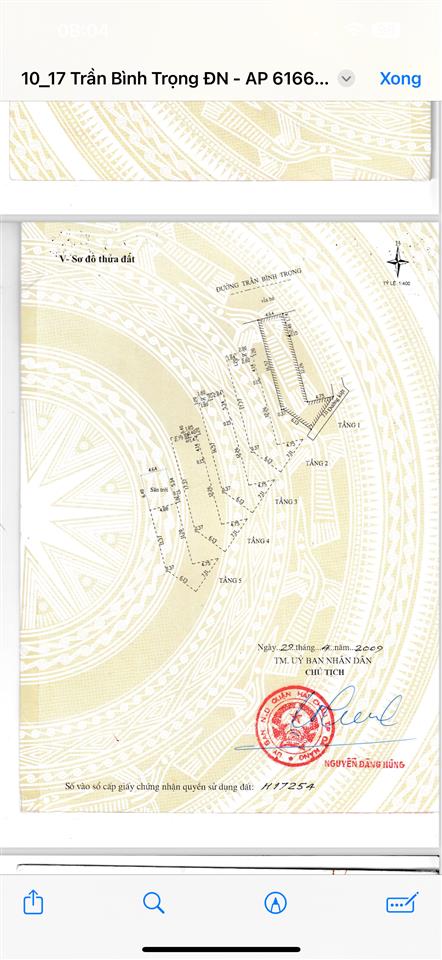 Chính chủ gửi bán căn nhà mặt phố mặt tiền trần bình trọng  hải châu