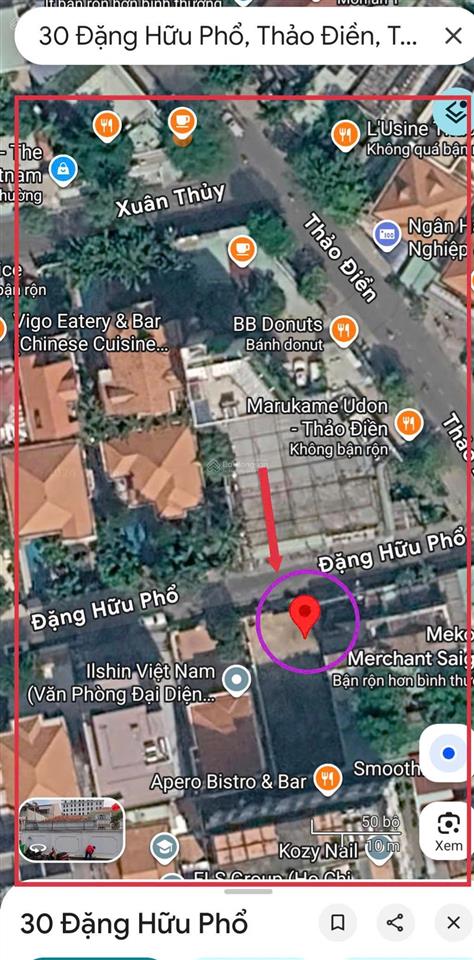 Giới tinh hoa săn tìm ngay mặt tiền xuân thủy  dt đất 25,85m x 29,12m công nhận 745m2  villa