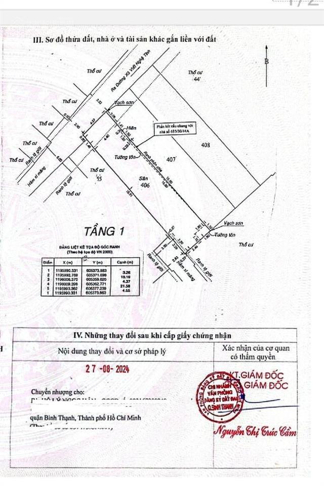 Bán đất hẻm 765 xô viết nghệ tĩnh giá 11.8 tỷ