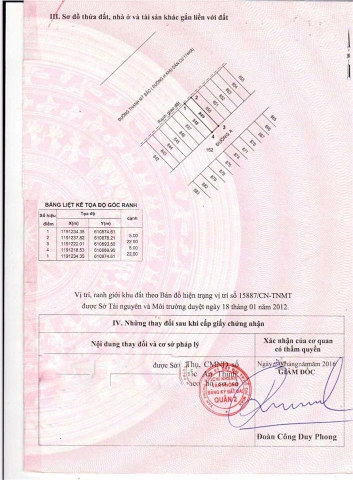 Bán đất đường nguyễn khoa đăng, phường thạnh mỹ lợi quận 2