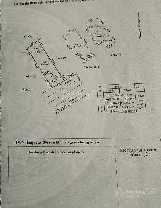 Nhà 7 x 25m  bán 9 tỷ  xây 4 tầng  khu đường tam đa