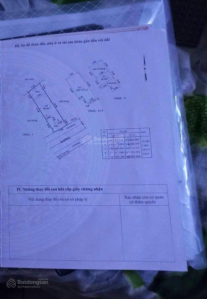 Nhà 7 x 25m  bán 9 tỷ  xây 4 tầng  khu đường tam đa