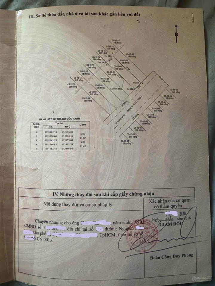 Bán đất 5 x 22m  khu dân cư cát lái  giá 7.8 tỷ