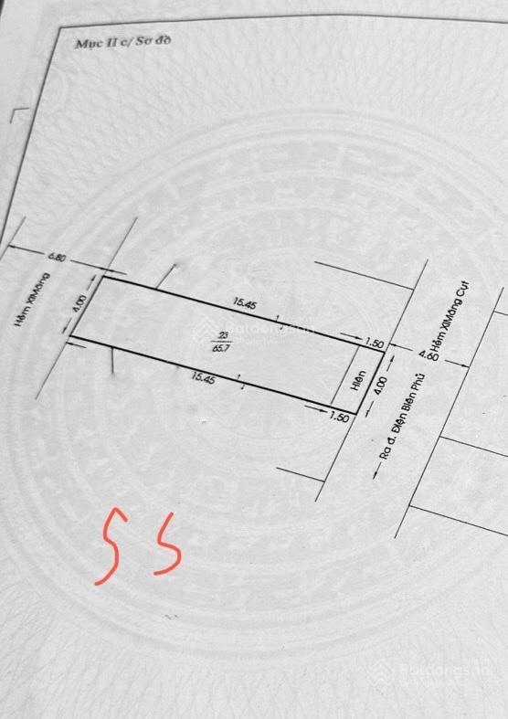 Nhà 4 x 17m  xây 2 tầng  đường điện biên phủ  gần đường d2